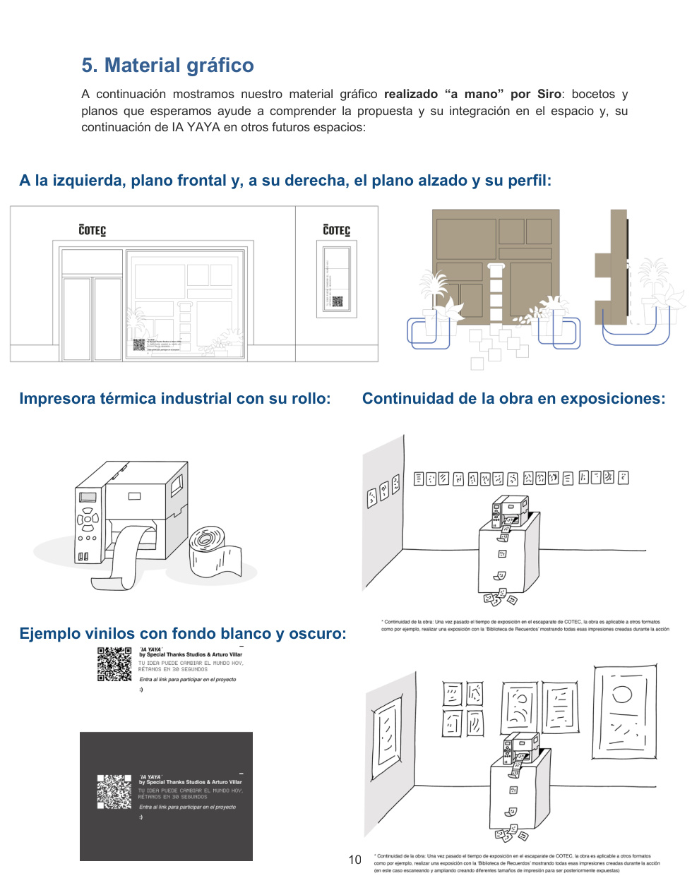 Planos y material gráfico de IA YAYA
